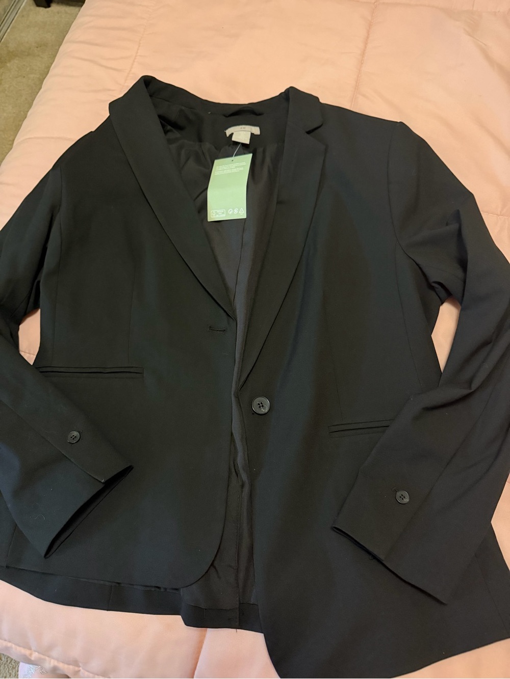 H&M Black Women's Single-Button Blazer